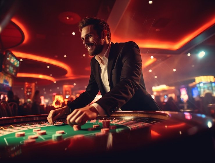 Auto Roulette wheel and betting table layout