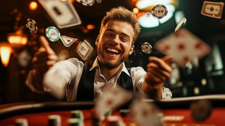 Live dealer blackjack table with multiple camera angles